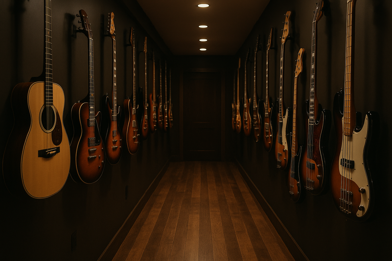 DL hallway of guitars